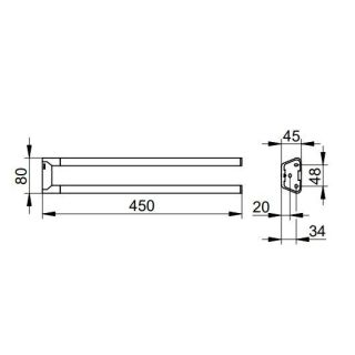 Полотенцедержатель Keuco Reva 12818010000 хром